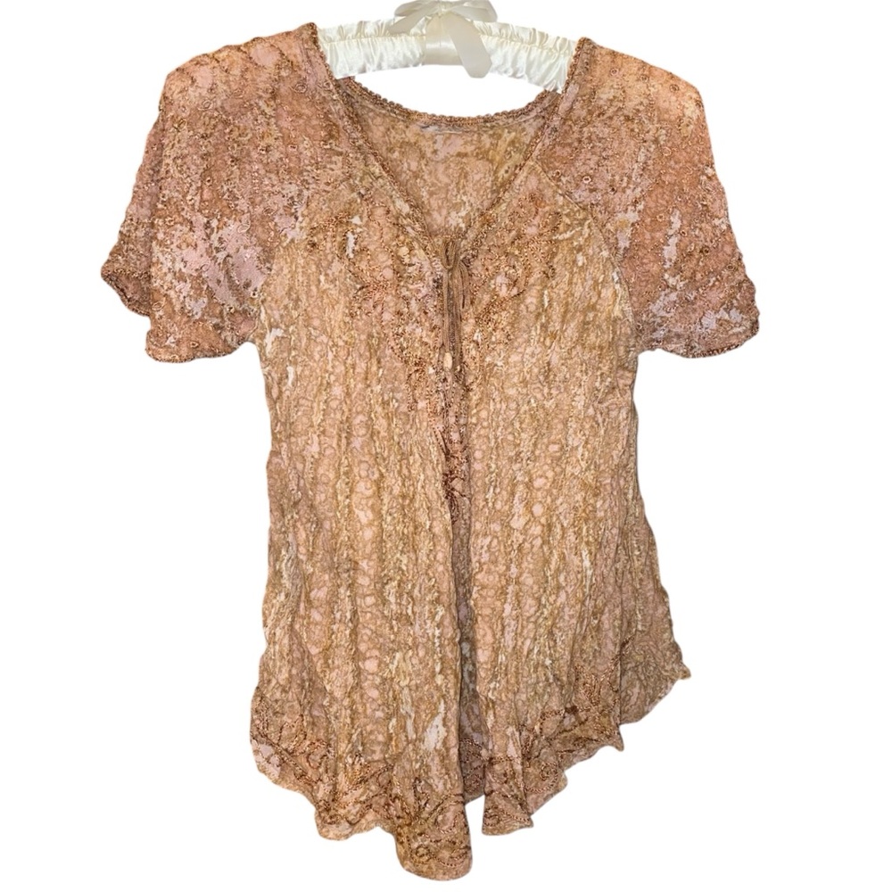 Y2K Boho Embroidered Top